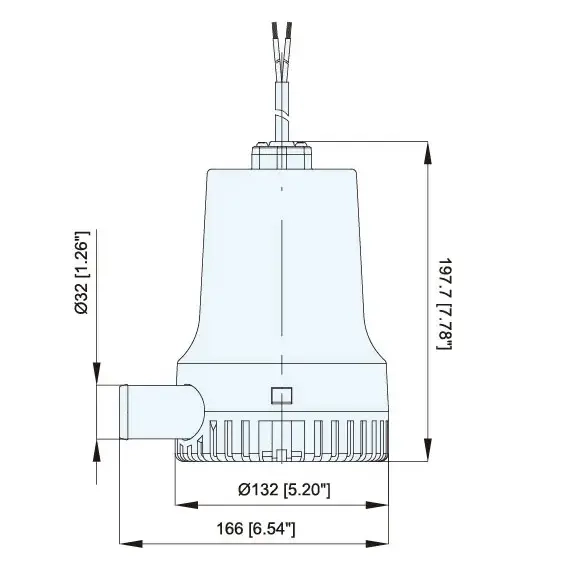 Lenspumpe 24V 8700 LPH - Bådlænsepumper - 1800-0836-24V - 2