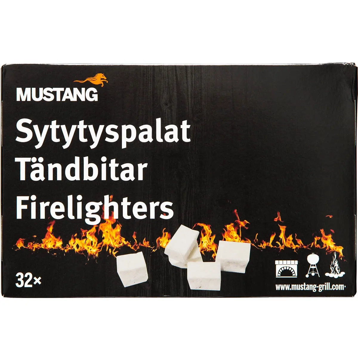 Anzündwolle Mustang weiß 32 Stk - Tændingshjælp og brændselsolier - 6410411826672 - 0
