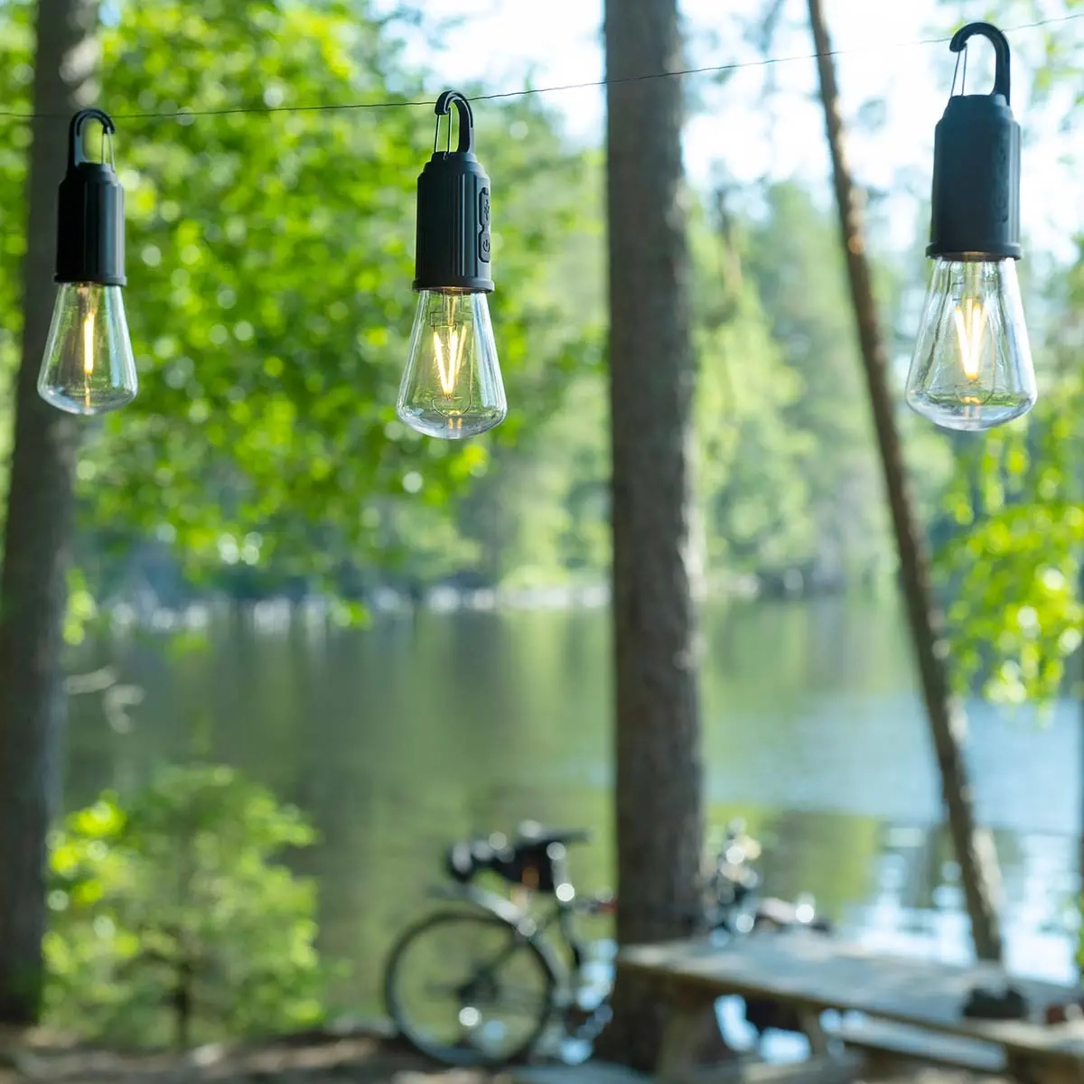 Hængende lys LED genopladelig - Camping - 6410416368726 - 2