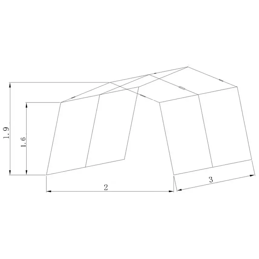 Småmaskinlager Prohall 3x2m 500g Stark - Garage och garagetält - 6438014166537 - 3