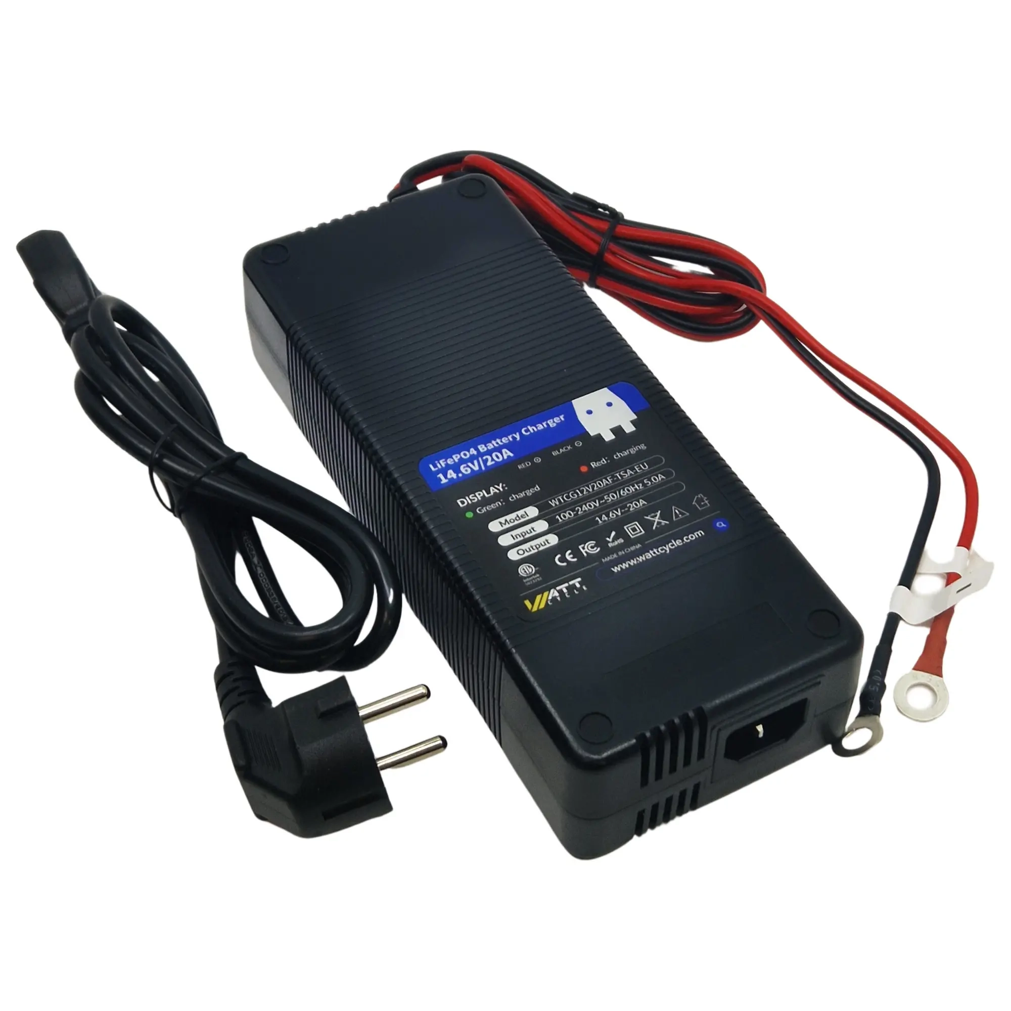 Batteriladdare 12V 20A AC-DC Wattcycle - LiFePO4-laddare och DC–DC-omvandlare - 6438471353006 - 0
