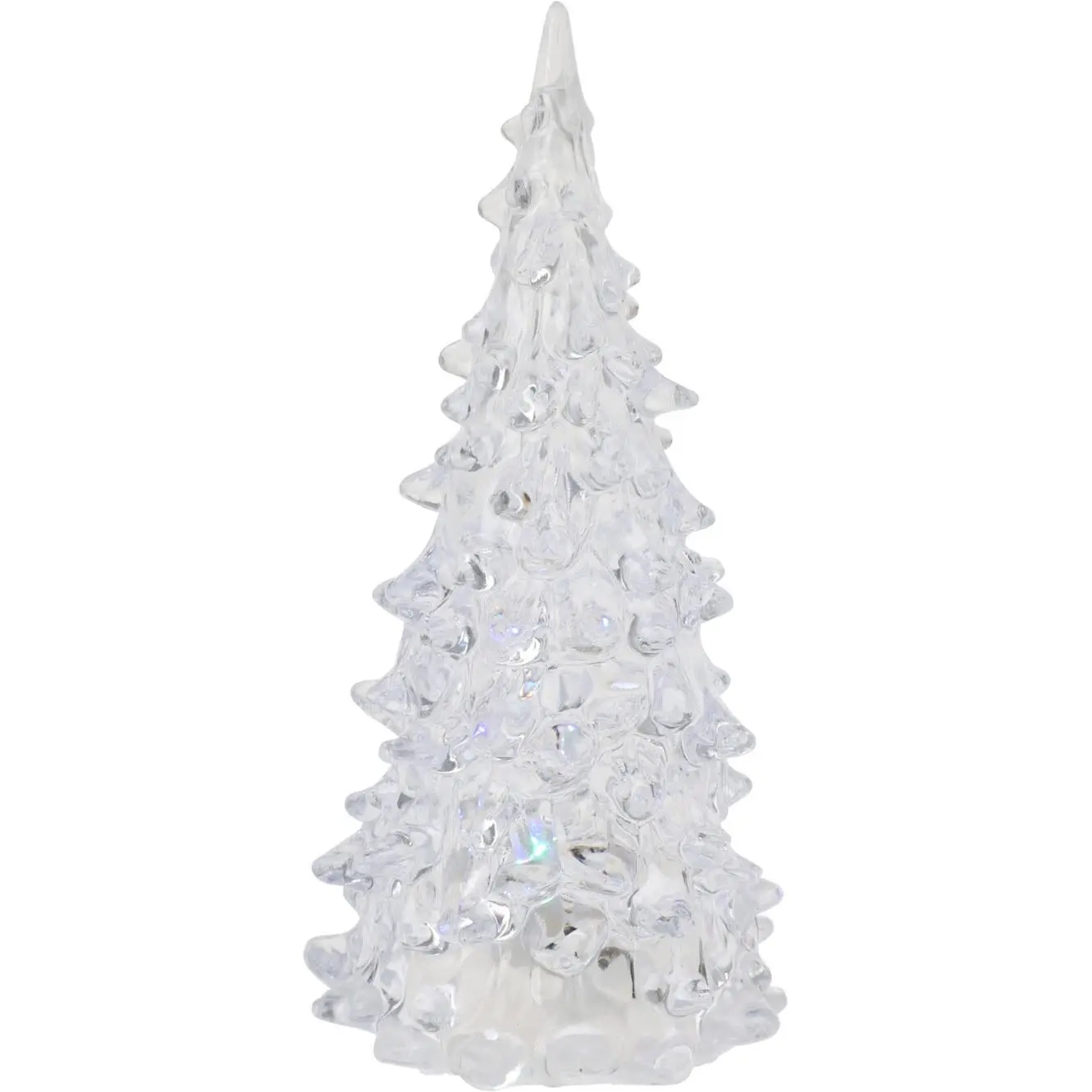 Juletræ Happy X-mas led 12cm farver va - Bord stearinlys dekorationer - 8719987117039 - 0