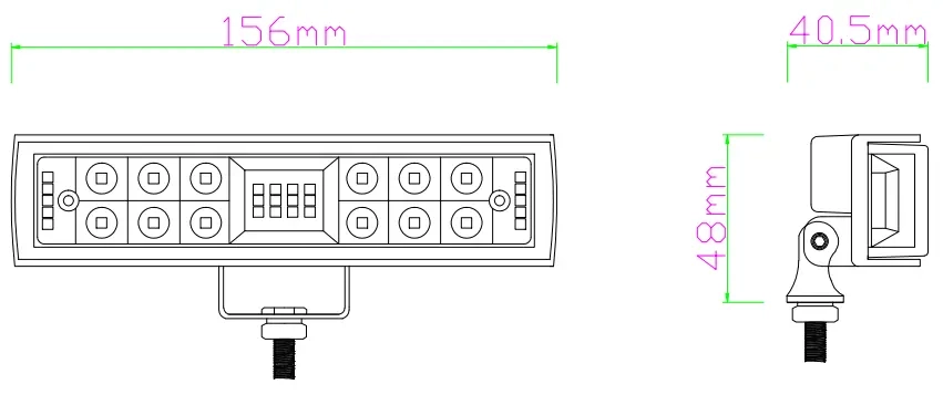 Arbejdslampe LED Side Shooter 102W 10200lm - Arbejdslys - 109-44102 - 0