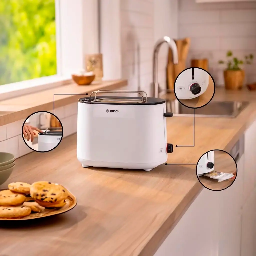 Bosch Brödrost 970W MyMoment vit - Mikrovågsugnar och brödrostar - 4242005400454 - 1