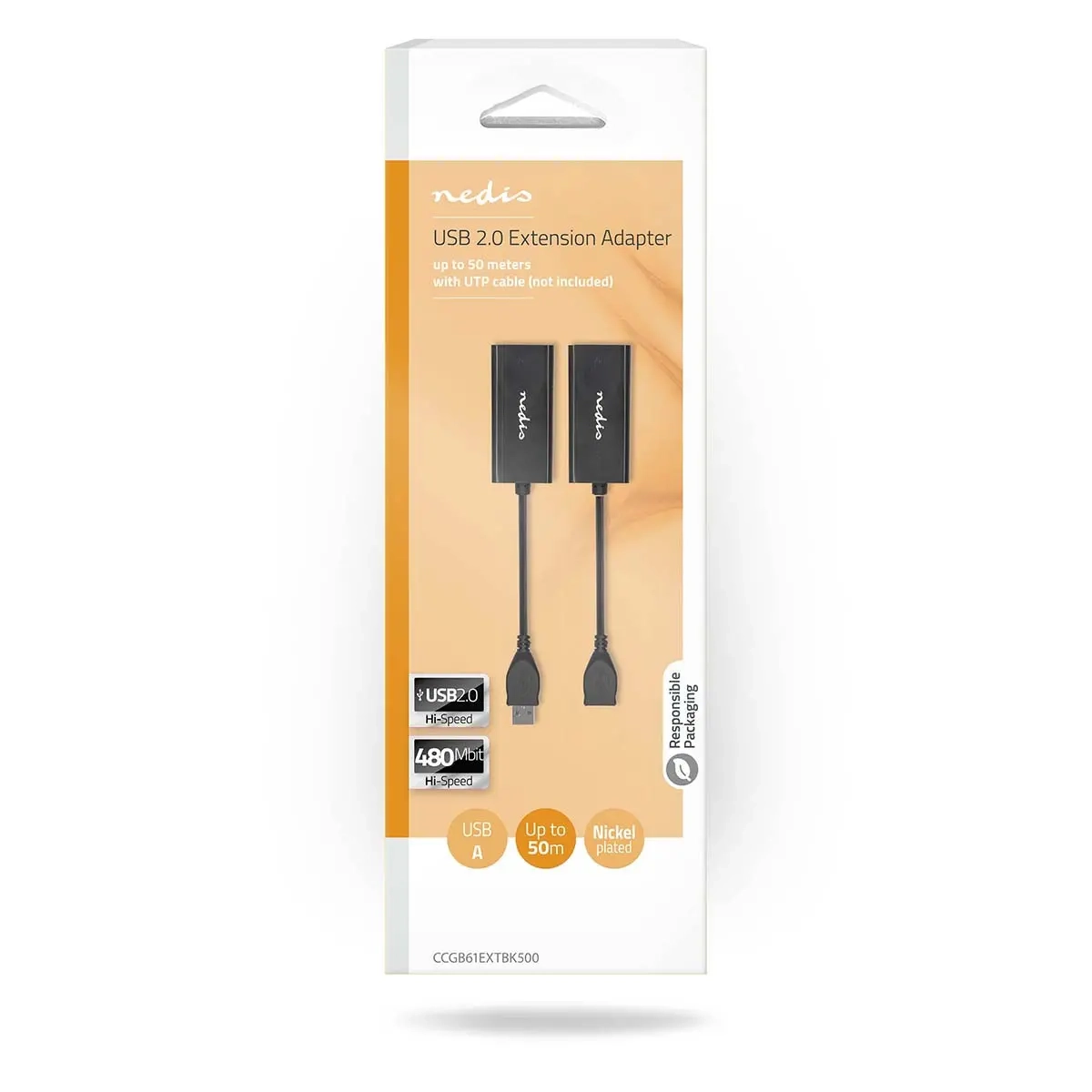 USB Förlängningskabel USB 2.0 50m - Universal datorkablar - 5412810443277 - 1