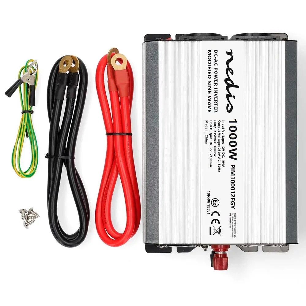 Inverter 1000W 12V-230V Nedis - Bil inverter - 5412810449156 - 3