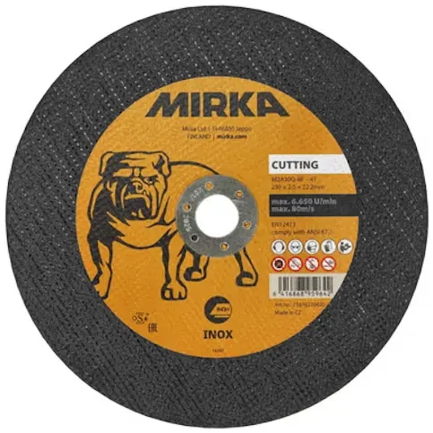 Kapskive Mirka 230x2,0x22,2mm - Vinkelsliber skæreskiver 230 mm - 6416868959642 - 0