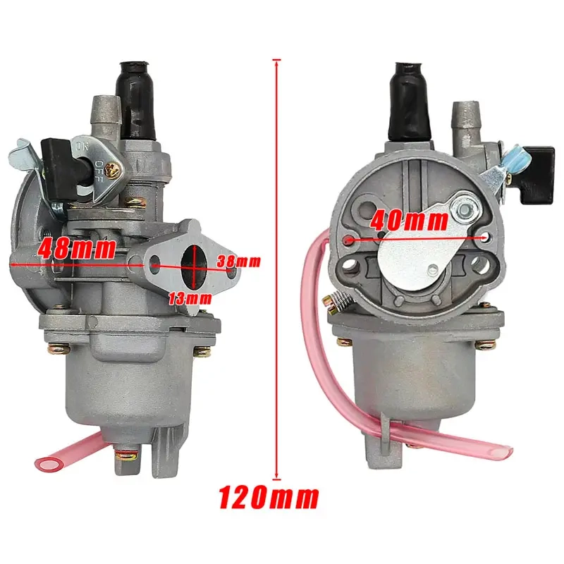 Minicrossens karburator 13mm 2T 50cc - Motocross og knallert karburatorer - 6419773644955 - 3