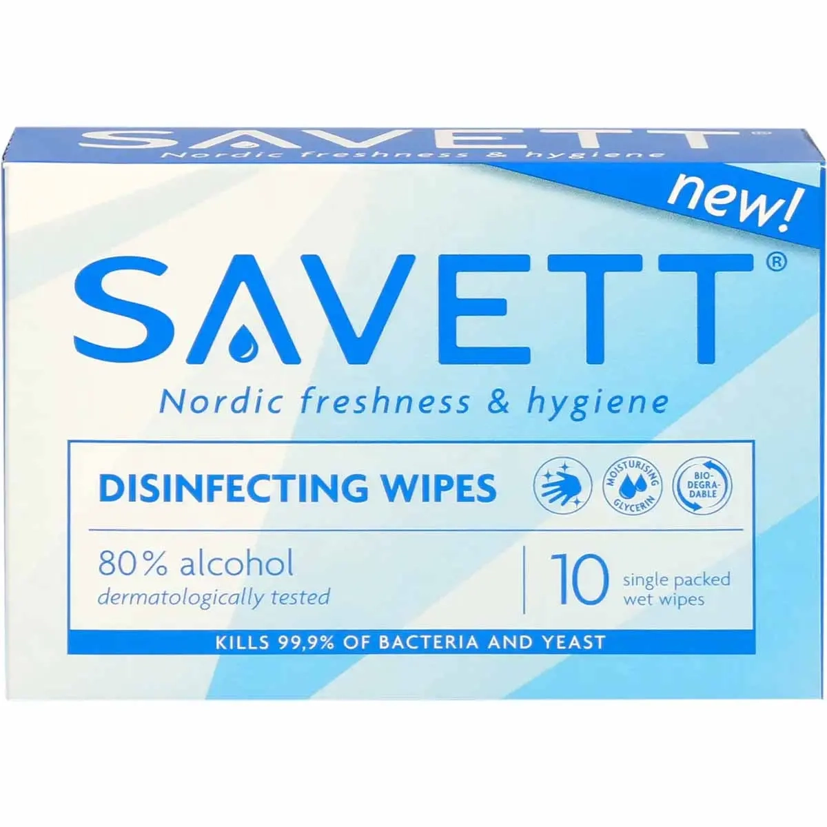 Savett Desinfekterande våtservett 10 - Personlig hygien - 7046110054758 - 0
