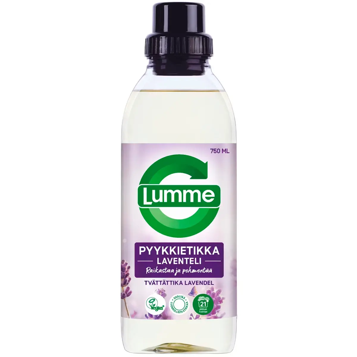 Lumme Tvättvinäger Lavendel 750 ml - Sköljmedel och tvättättika - 7046110327319 - 0