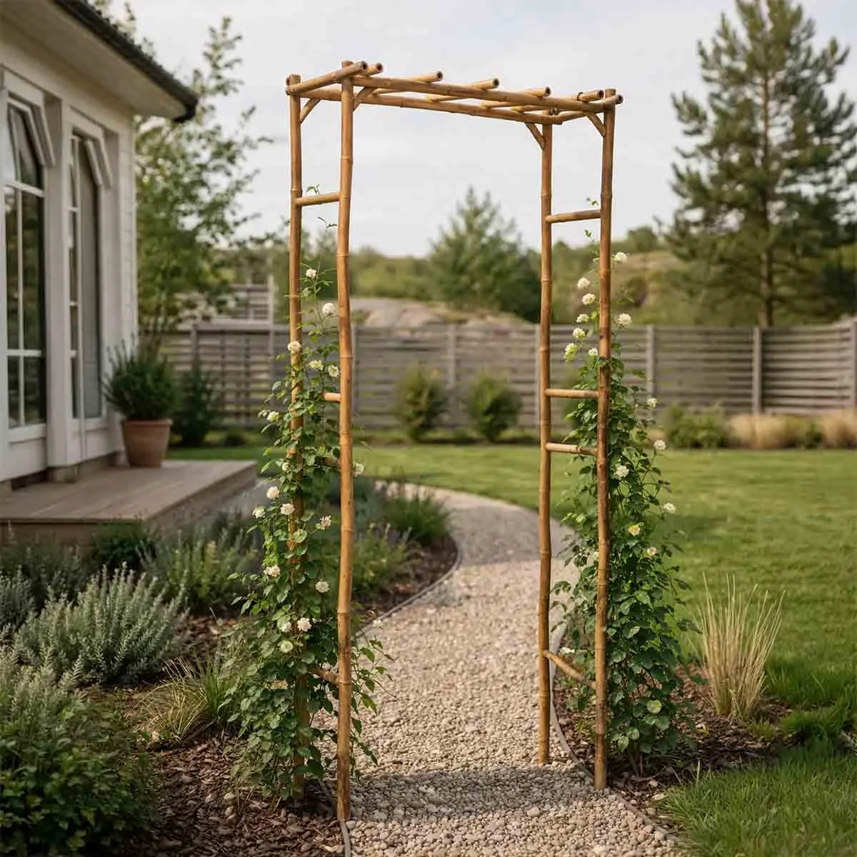 Pergola Bambu 116x38x220 cm - Paviljonger och pergolor - 8721037805469 - 1