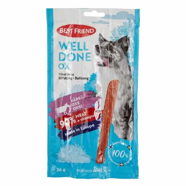 Oksefilet spyd 3stk 36g Best Friend - Hundetyggeknogler, tyggepinde og tyggeruller - 5700551172700 - 0