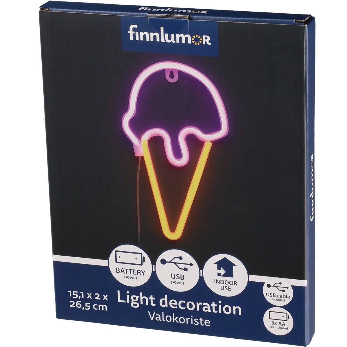 LED-lampe Isvaffel 26,5 cm - Lys dekorationer indendørs - 6410416480749 - 2