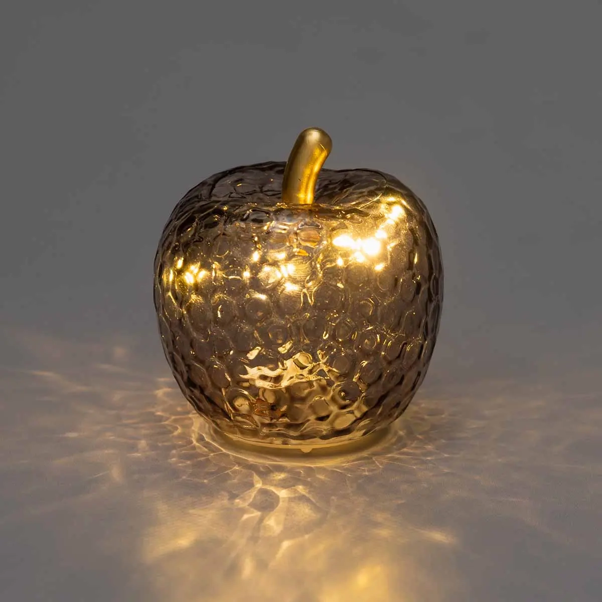 LED-äpple i glas brun 7,5 cm - Dekorationsföremål - 6410416573885 - 1
