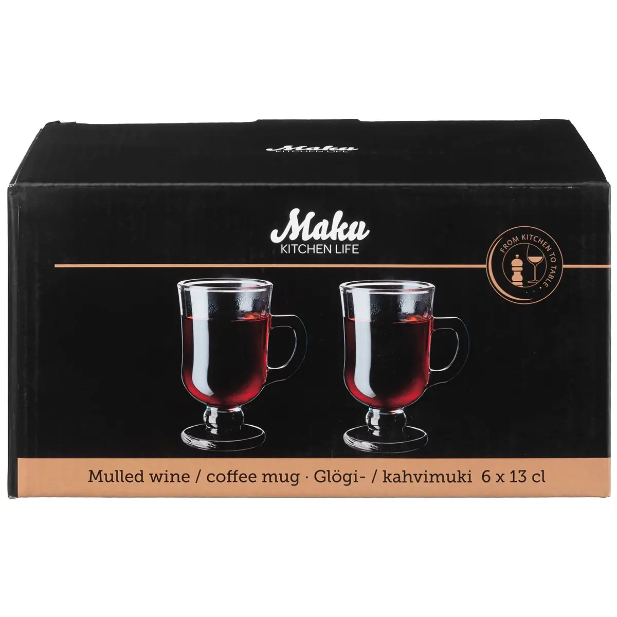 Gløggkrus 13 cl glas Smag 6 stk - Krus, glas, tallerkener og andet service - 6410416580234 - 3