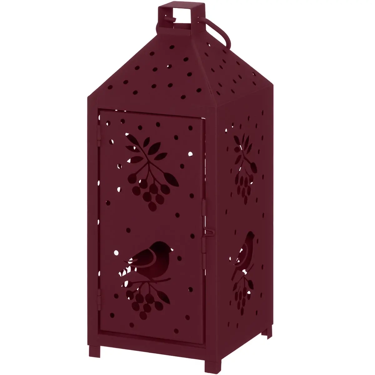 Lanterne Dompap vinrød 30 cm - Lanterne - 6410416594248 - 0