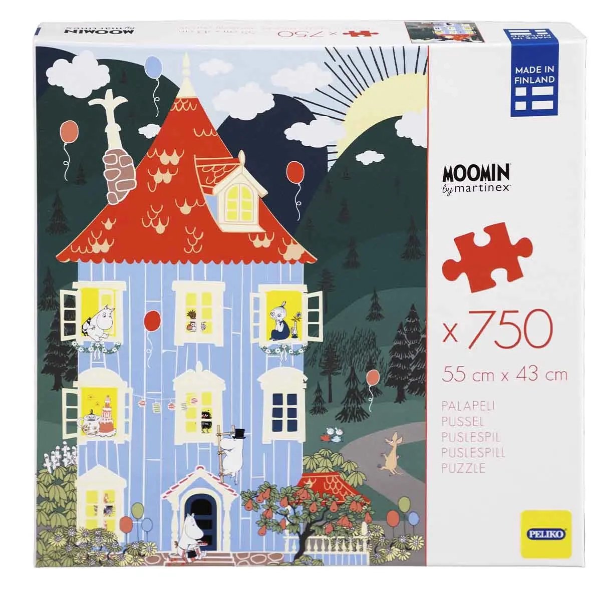 Mumin pussel Muminhuset 750 bitar - Pusselspel och brädspel - 6416550855658 - 0