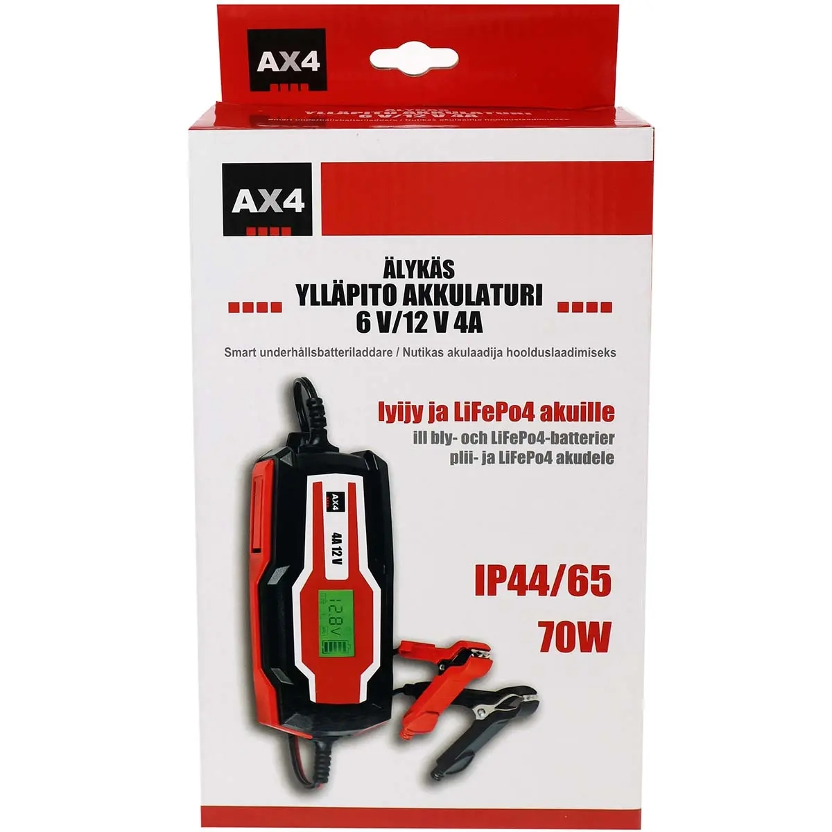 Akkumulator oplader AX4 6V/12V 4A - Batterioplader - 6418536023778 - 1