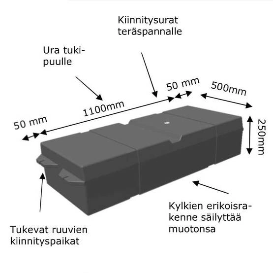 Badebro ponton 140L bæreevne 140kg -  - 6430039250635 - 1