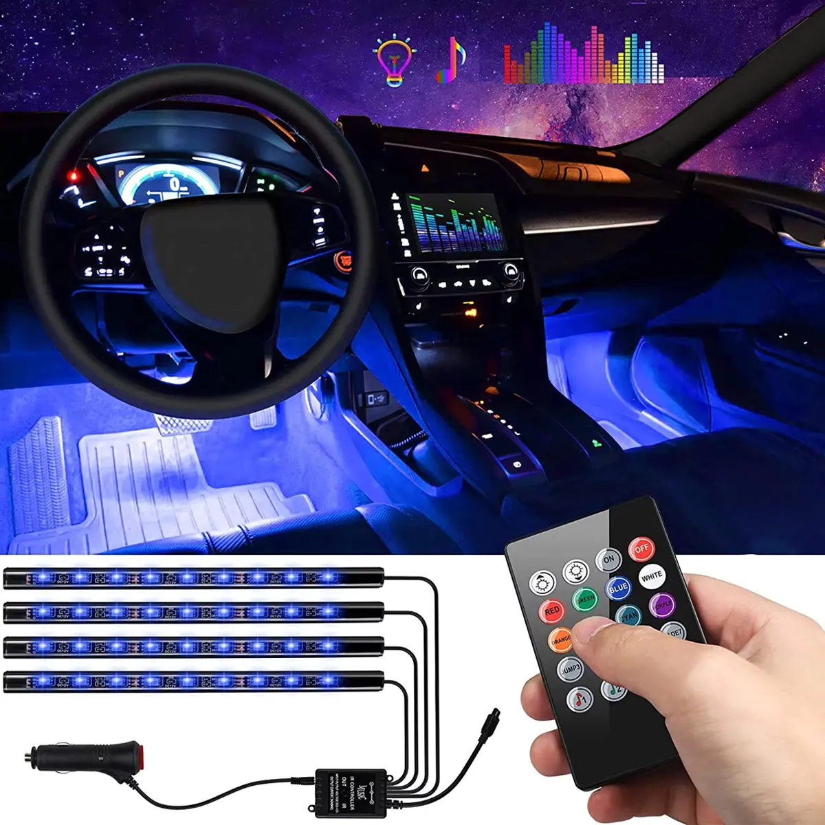 LED-remsa för bilmusiksynkronisering - LED strip og LED strip - 6438471017731 - 1