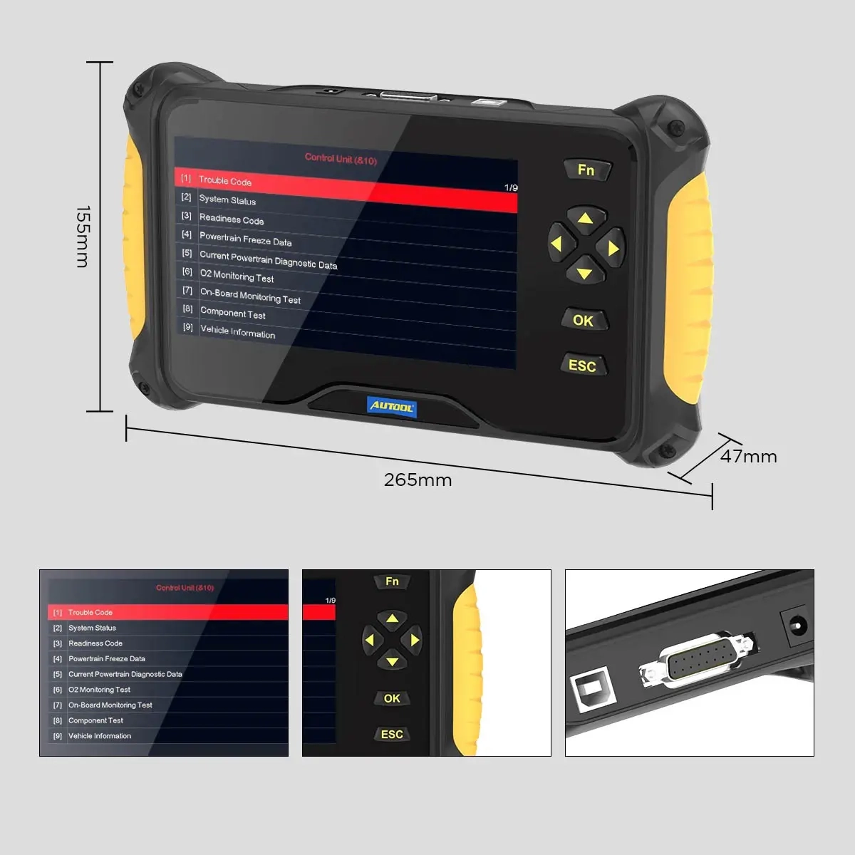 Autotester Autool CS605 - OBD2-läsare och felkodsläsare - 6438471288605 - 1