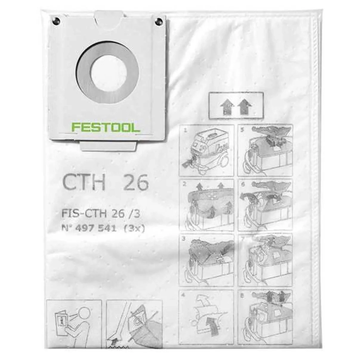 Festool Dammpåse FIS-CTH 26/3 - Dammsugarfilter, dammsugarpåsar och tillbehör - 4014549163511 - 0