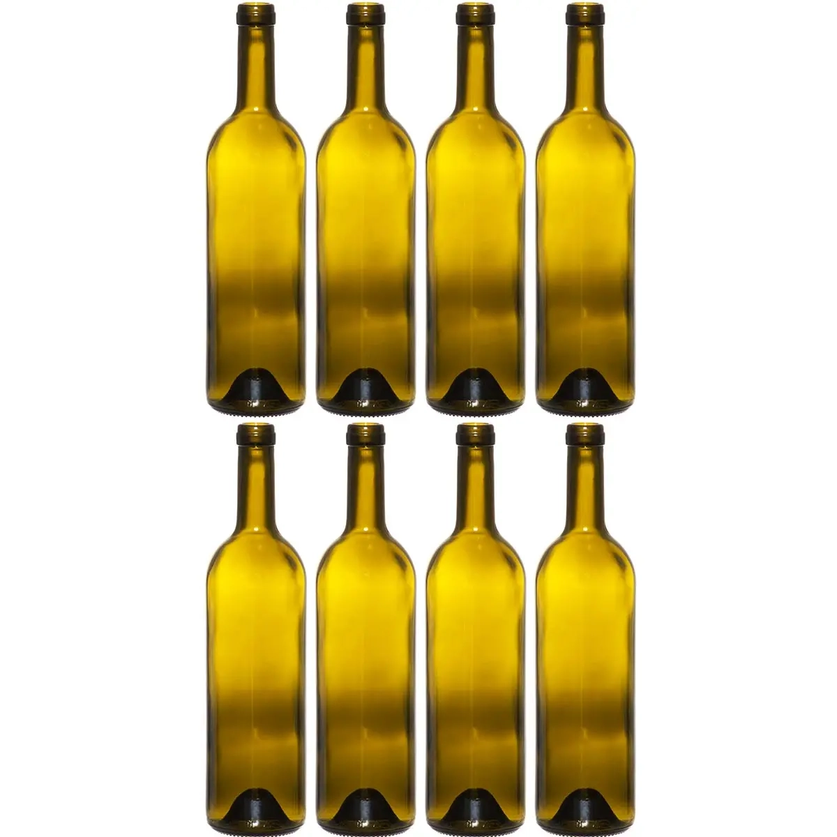 Glasflaske grøn 750ml 8stk - Opbevaringsbeholder - 6410416118901 - 0