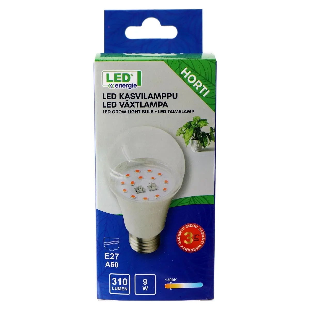 Växtlampa Horti A60 E27 9W IP44 - E27 lampor - 6418536037492 - 4