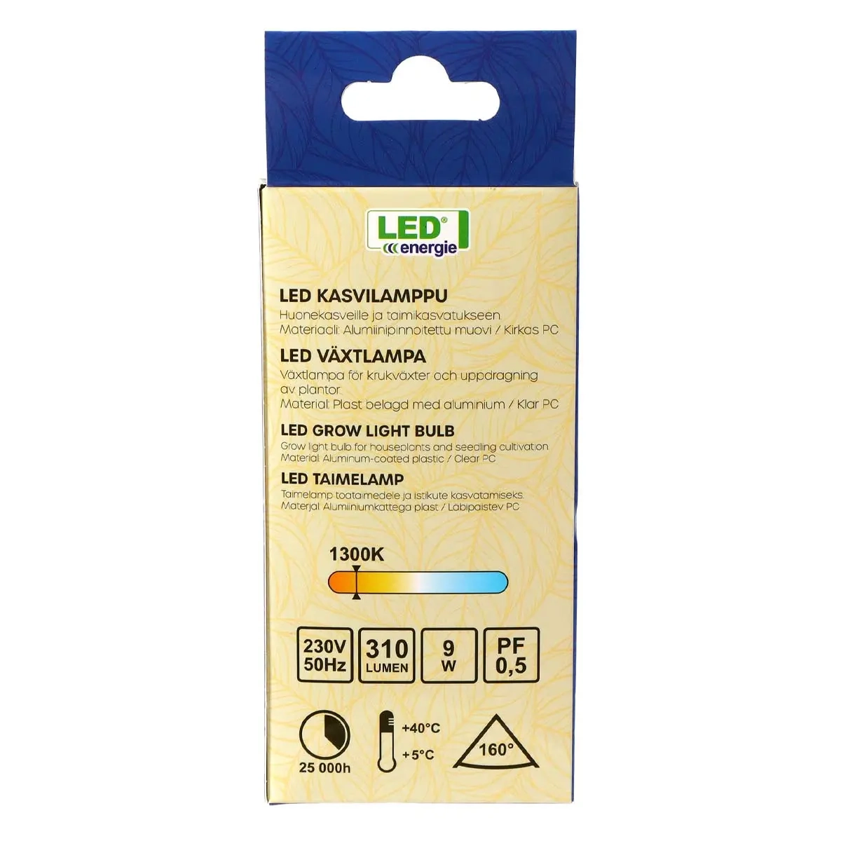 Vækstlampe Horti A60 E27 9W IP44 - E27 lamper - 6418536037492 - 6