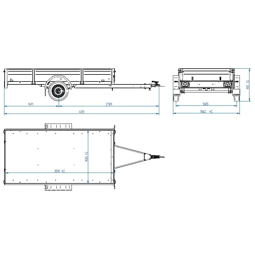 Släpvagn Karhu M 300cm - Släpvagnar - 6438471023503 - 6