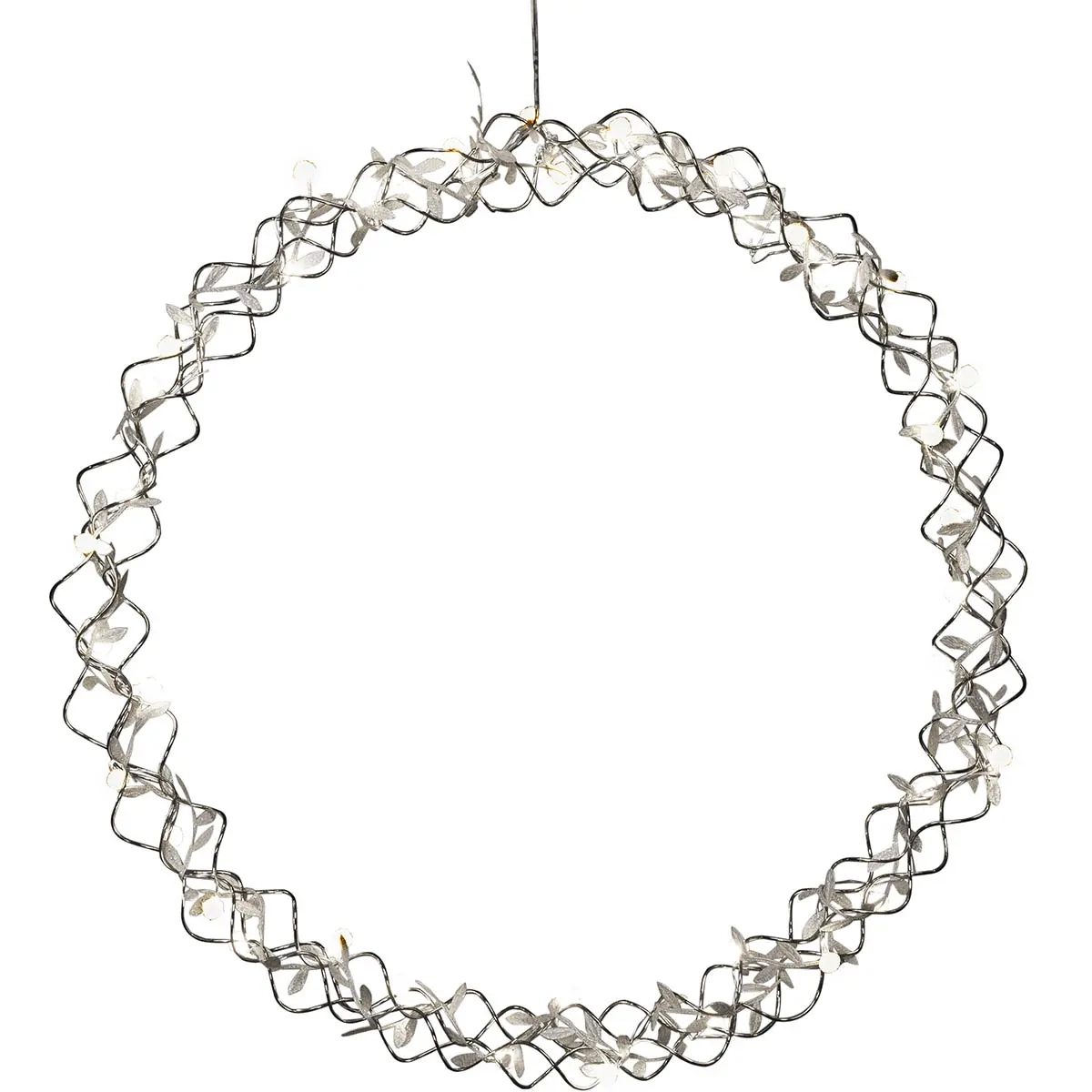 Lätt krans led silver 45cm - Dekorationsbelysning - 7318307883039 - 3