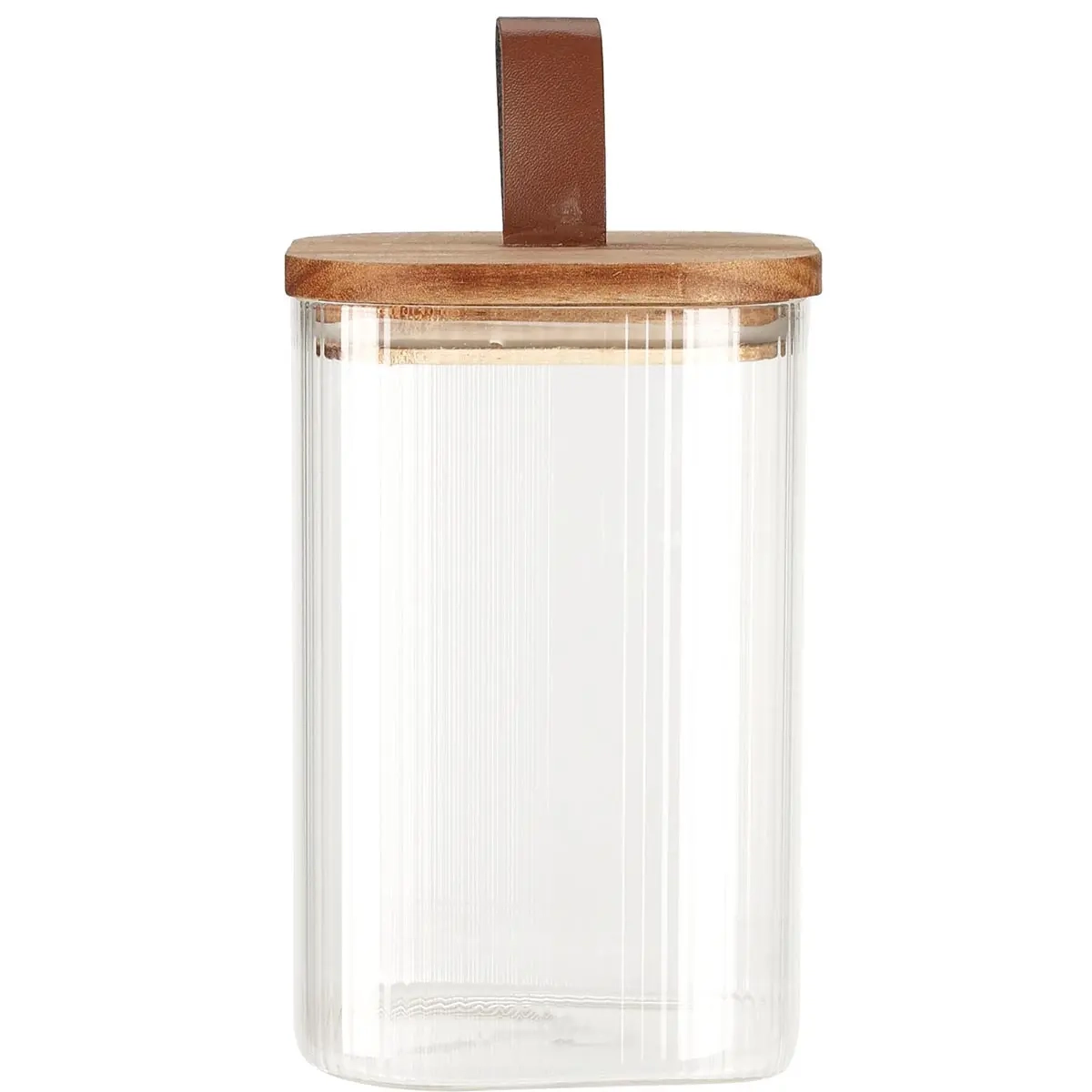 Opbevaringsglas med trælåg 1,15L - Opbevaringsglas og madkasser - 8720573906562 - 0