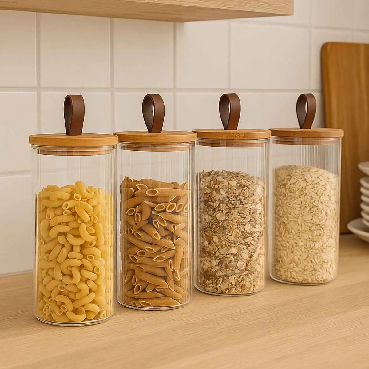 Opbevaringsbeholder med bambus låg 1,9 l - Opbevaringsglas og madkasser - 8720573906661 - 1