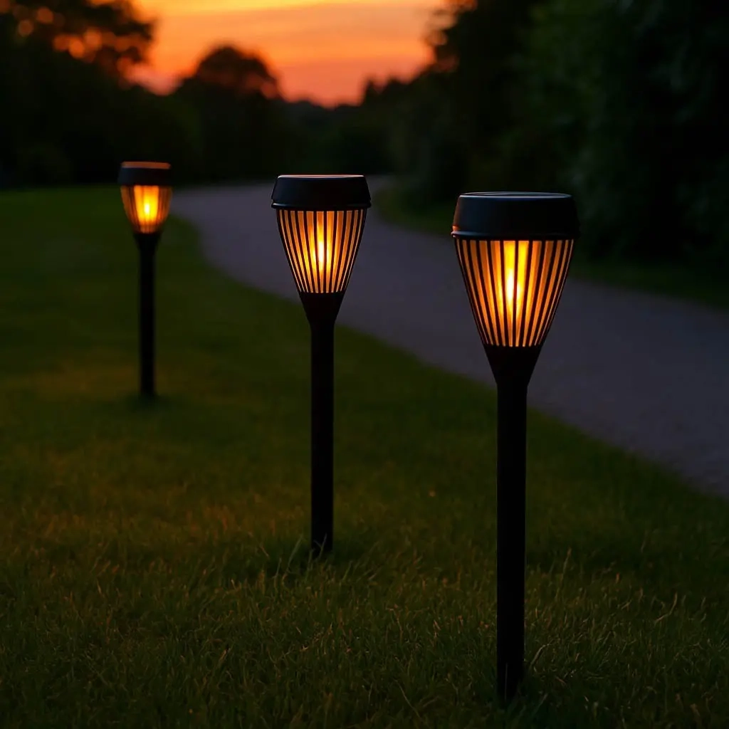 Solcellelampe Flame 43 cm - Solcellebelysning - 8721037348805 - 1