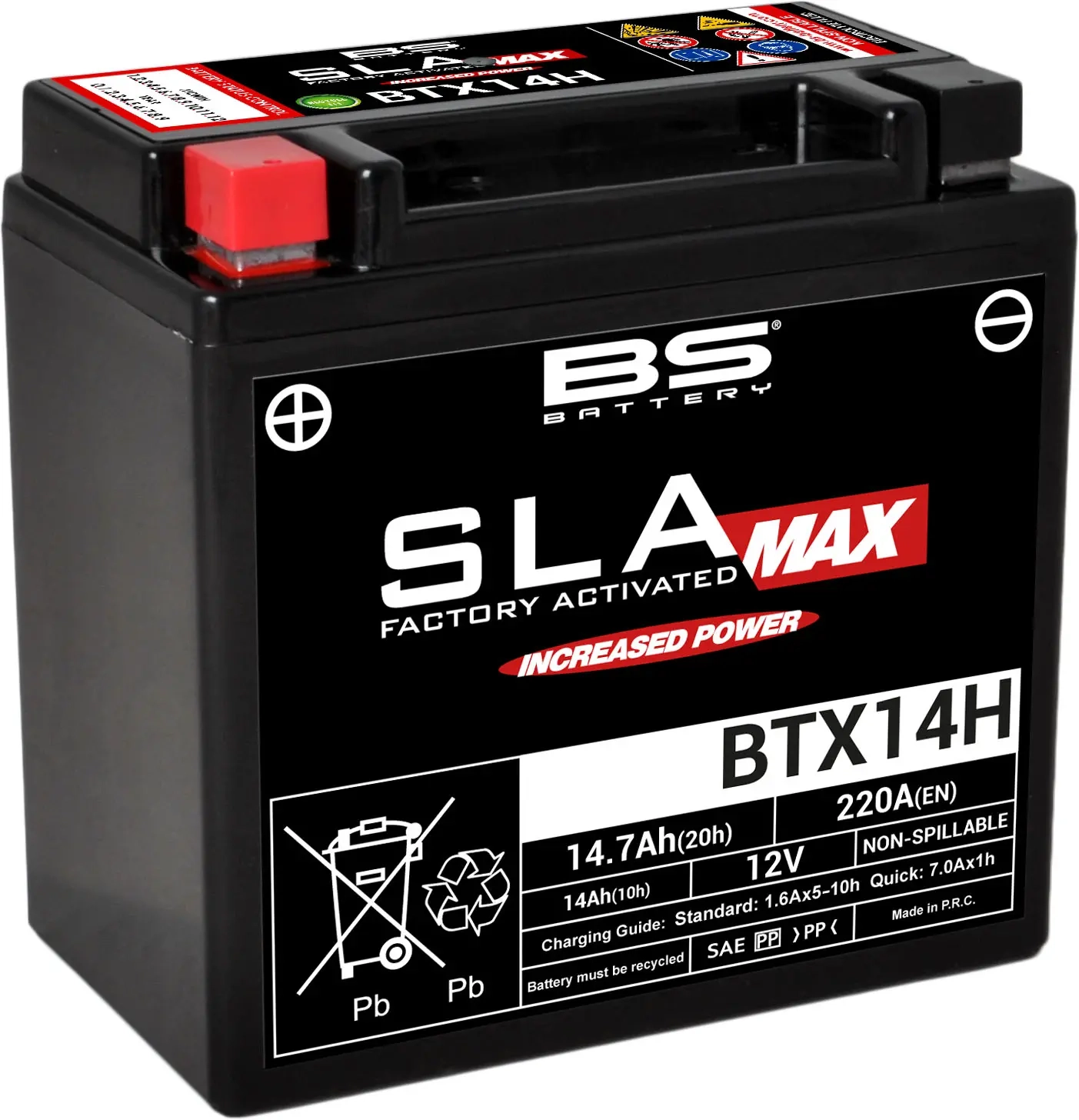 Batteri BS Battery BTX14H (FA) SLA MAX - Se - Små maskine batterier 10-30Ah - 3564093008871 - 0