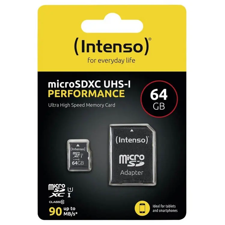 Hukommelseskort 64GB MicroSDXC Intenso 10 - Hukommelseskort og hukommelseskortlæsere - 4034303031641 - 0