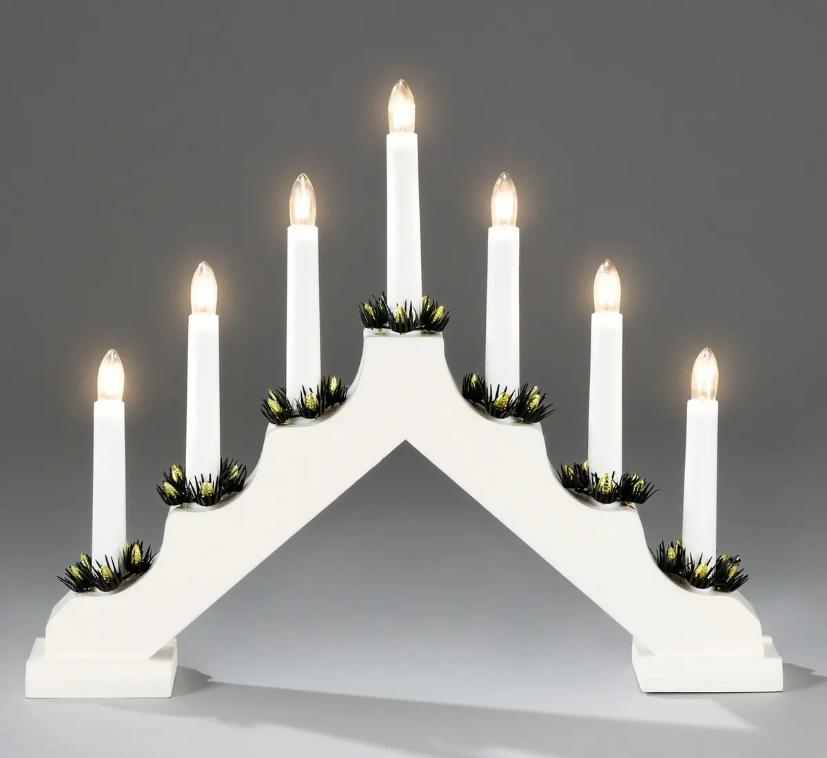 Ljusstake vit 7-delad - Lysestager - 7318302262211 - 2