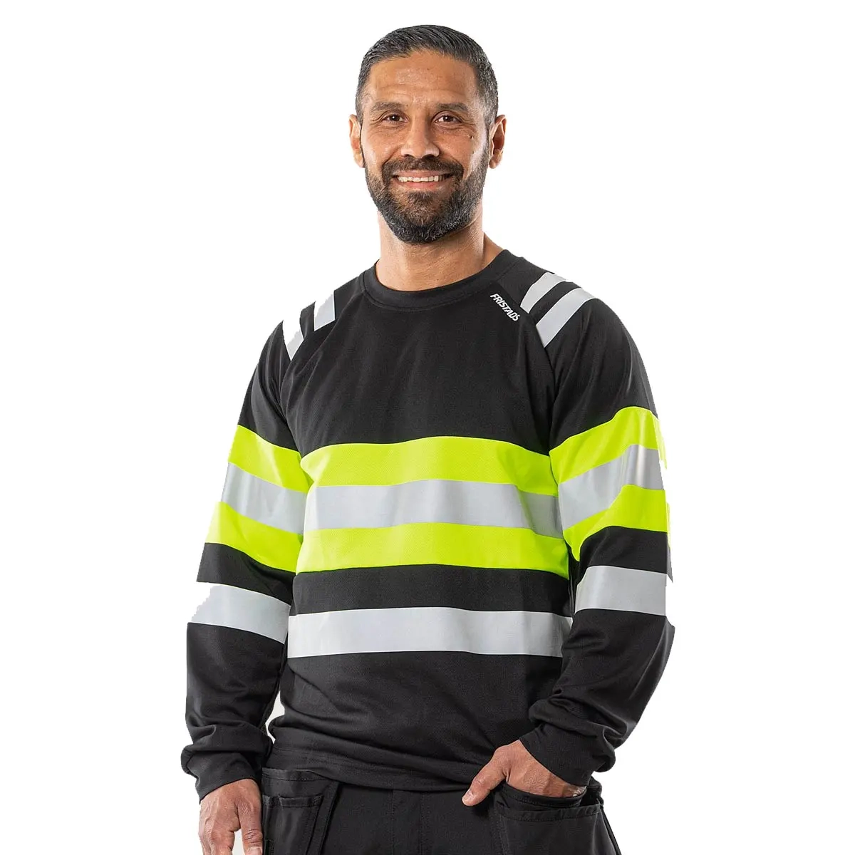 Långärmad T-shirt Fristads 7881 GPST High Vis XS - Arbetsjackor och arbetströjor - 7322304368178 - 2