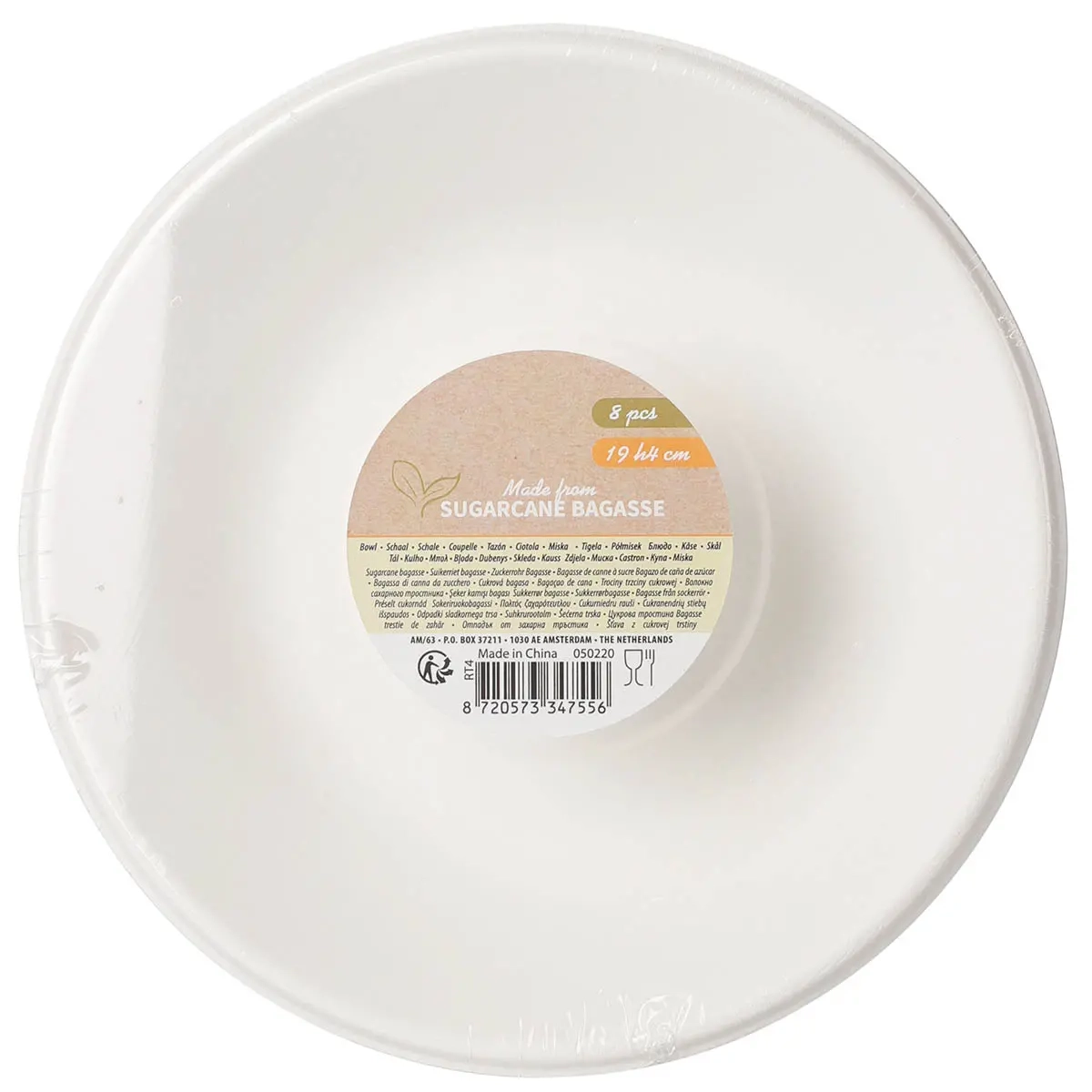 Køkkenhjælp Tallerken engangs 680ml 96stk EcoFood - engangsbestik og servietter - 8720573347655 - 1