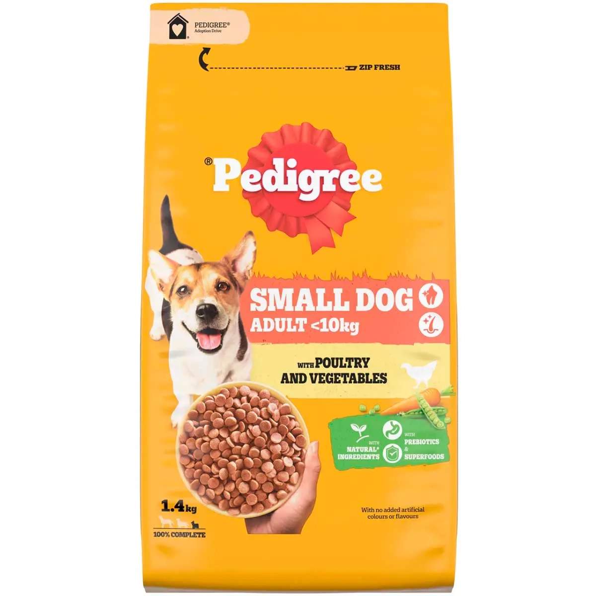 Pedigree hundmat Small Dog 1,4 kg - Torrfoder för hundar - 4008429172823 - 0