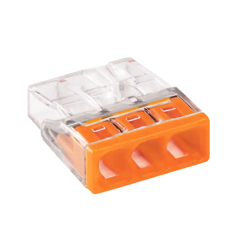 Rasiaforbinder WAGO 3-polet 0.5-2.5mm² 100 stk. - Kabelstik og stikklemmer - 4050821027850 - 0