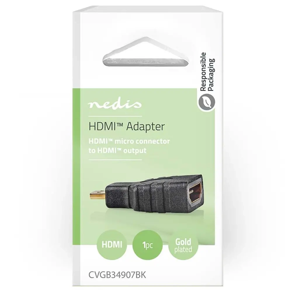 HDMI - MicroHDMI adapter - Stik, adaptere og dockingstationer - 5412810289967 - 1