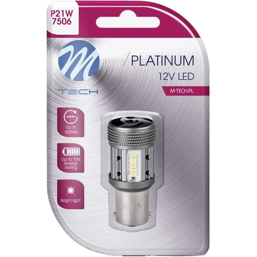 LED-lampa Platinum 1156 P21W BA15s 10 - LED lampor och LED kit - 5901508554840 - 0