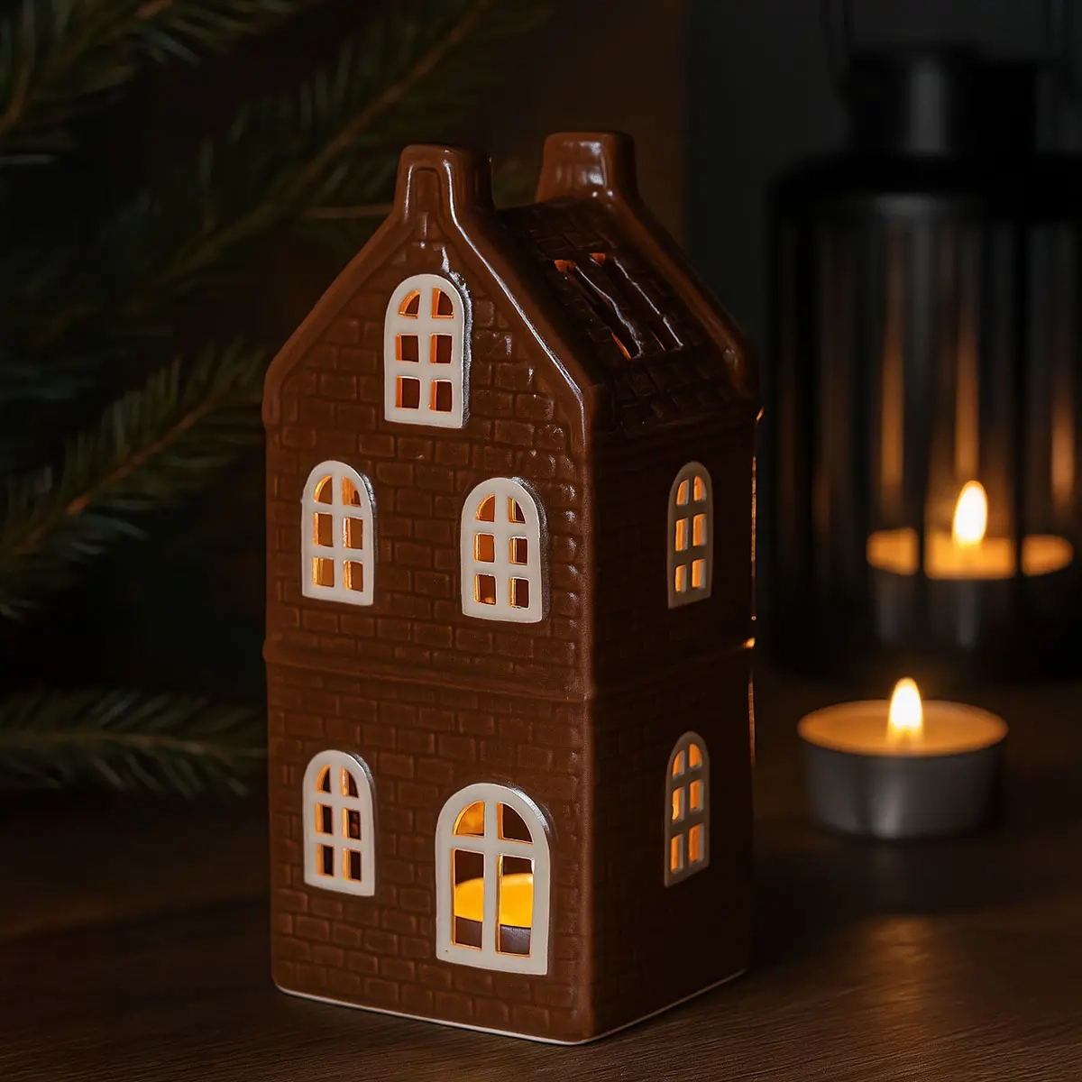 Huslykta Copenhagen brun 20 cm - Lykthus - 6410416506333 - 1