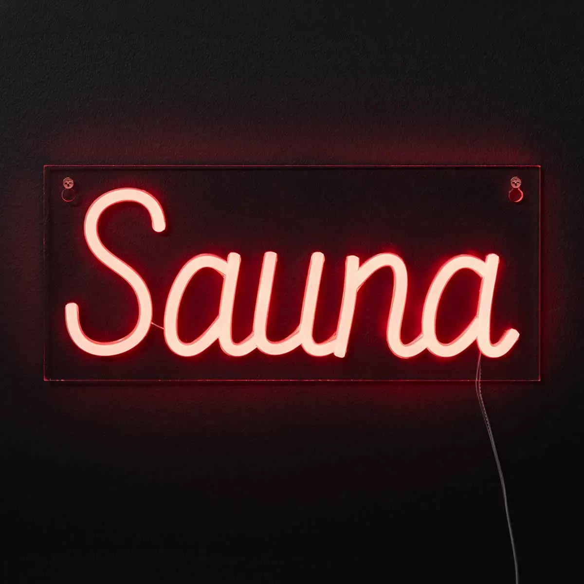 LED-skylt Sauna röd 30 × 13 cm Finnlumor - LED-strip och LED-list - 6410416573281 - 1