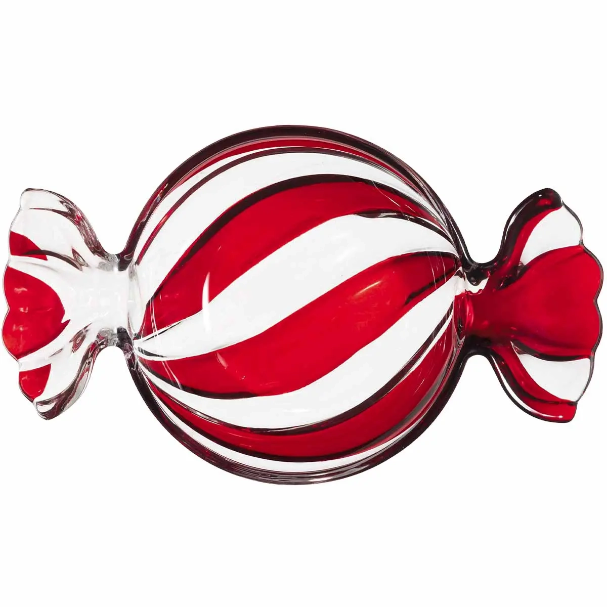 Skål Candy 26x15 cm stribet glas - Ornamenter - 6410416579948 - 0