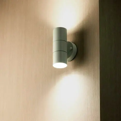 Seinälampen 2xGU10 IP44 hvid - Væglamper og udendørs terrasselamper - 6438140480347 - 1