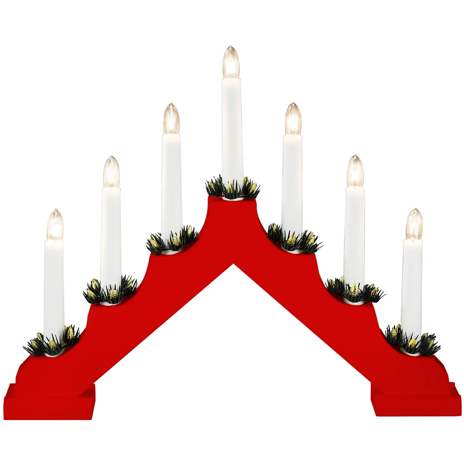 Adventsljusstake röd 7 delar - Ljusstakar - 7318302262518 - 0