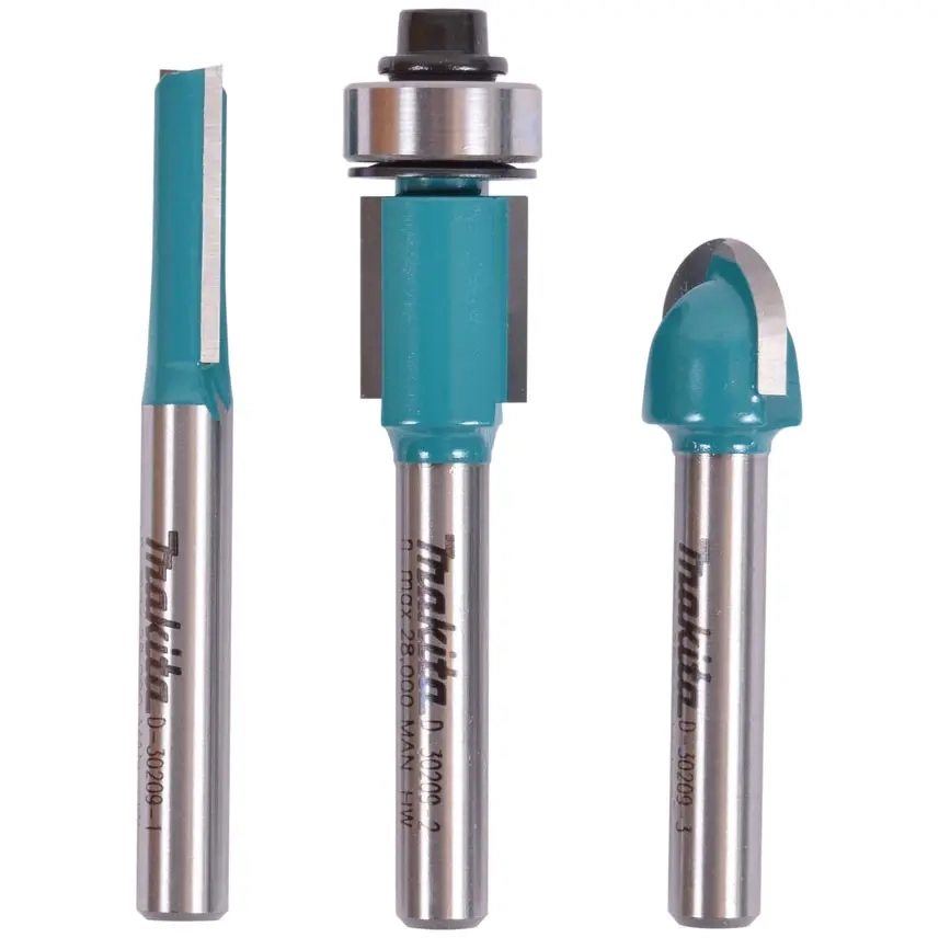 Makita Top fräsar 3st 6mm D-30209 - Hyvlar, fräsmaskiner och svarvar - 088381352772 - 0