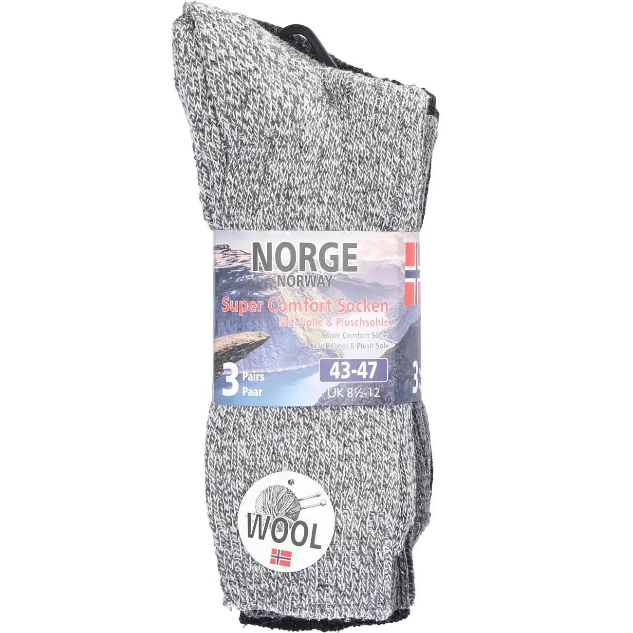 Sokker Norge 3 par størrelse 35-38 - Strømper og bælter - 4047445503983 - 0